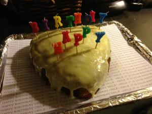 Passion in a carrot cake for a friend's birthday